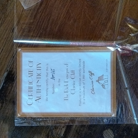 Clarice Cliff Edition Numbered & Framed Tile Set by Wedgwood. - Picture 8 of 16